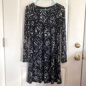 Lauren Ralph Lauren Dress - Long Sleeve - Size Two. Above knee. Navy blue